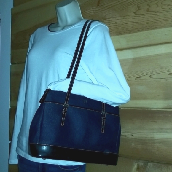 Etienne Aigner Bags Etienne Aigner Navy Blue Denim Shoulder Bag W